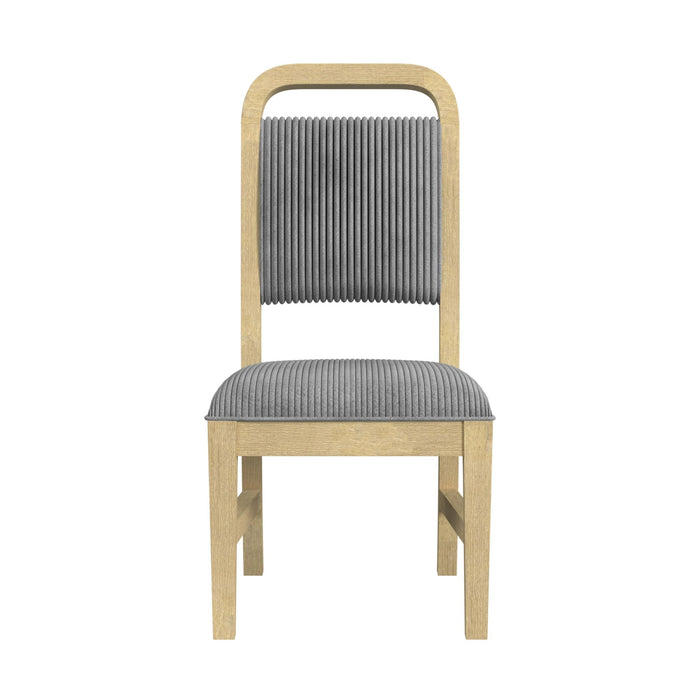 Ridgemont Dining Side Chair with Grey Fabric in Natural (2 Per Carton) - Jack’s Furniture and More (Laredo, TX)
