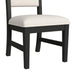 Ridgemont Standard Height Dining Set in Black with Grain-Table and Four Grey Fabric Chairs - Jack’s Furniture and More (Laredo, TX)