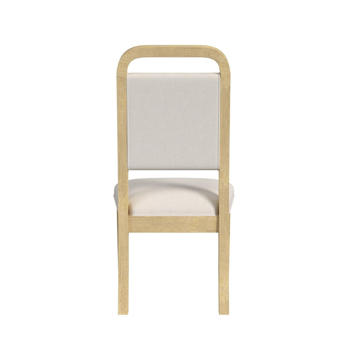 Ridgemont Dining Side Chair with White Fabric in Natural (2 Per Carton) - Jack’s Furniture and More (Laredo, TX)