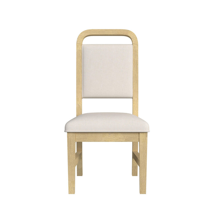 Ridgemont Dining Side Chair with White Fabric in Natural (2 Per Carton) - Jack’s Furniture and More (Laredo, TX)