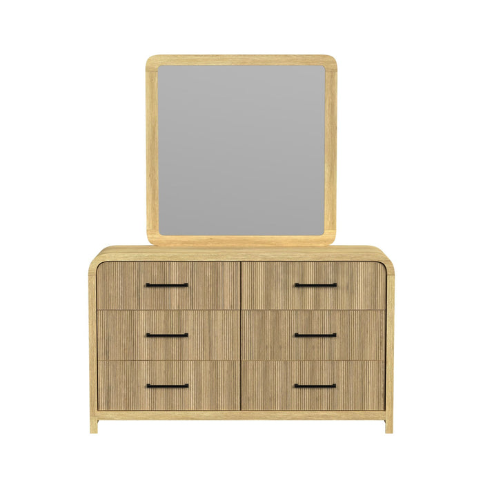 Ridgemont Dresser and Mirror Set in Natural - Jack’s Furniture and More (Laredo, TX)