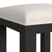 Ridgemont Dressing Stool with White Fabric in Black with Grain - Jack’s Furniture and More (Laredo, TX)