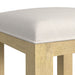 Ridgemont Dressing Stool with White Fabric in Natural - Jack’s Furniture and More (Laredo, TX)