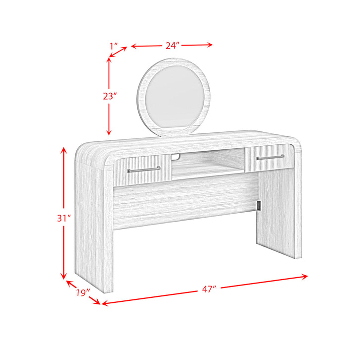 Ridgemont Dressing Table and Mirror in Natural - Jack’s Furniture and More (Laredo, TX)