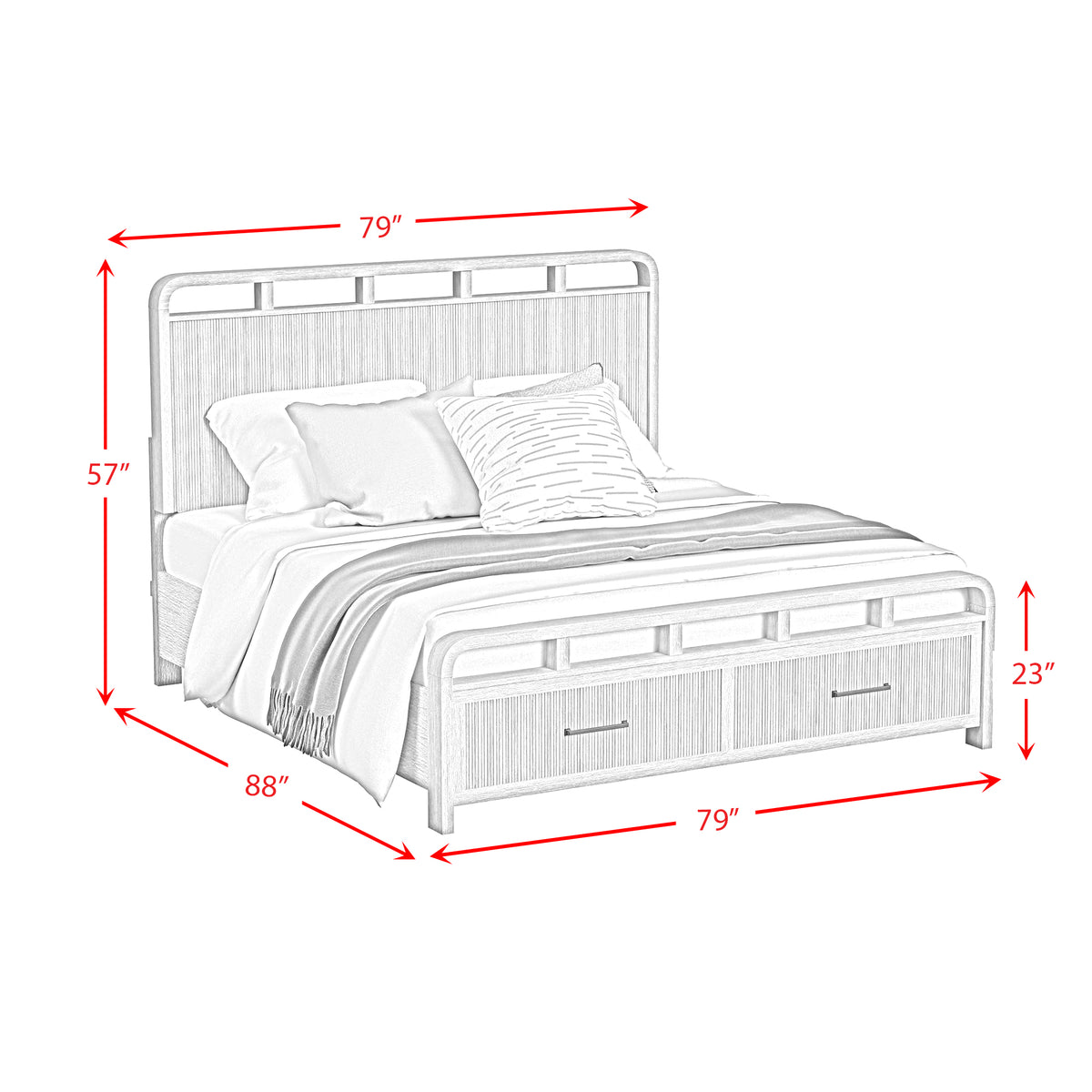 Ridgemont Storage Bedroom Set in Black with Grain - Jack’s Furniture and More (Laredo, TX)