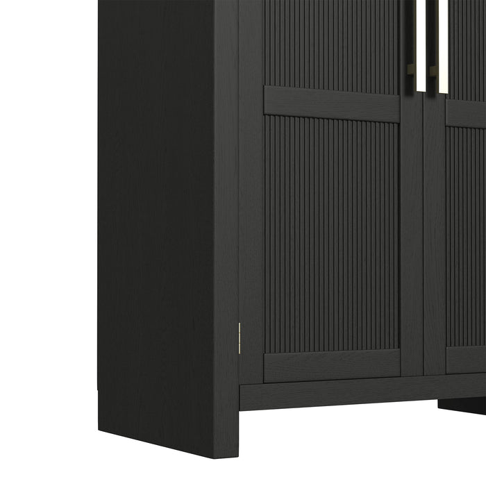 Ridgemont Large Bookcase in Black with Grain - Jack’s Furniture and More (Laredo, TX)