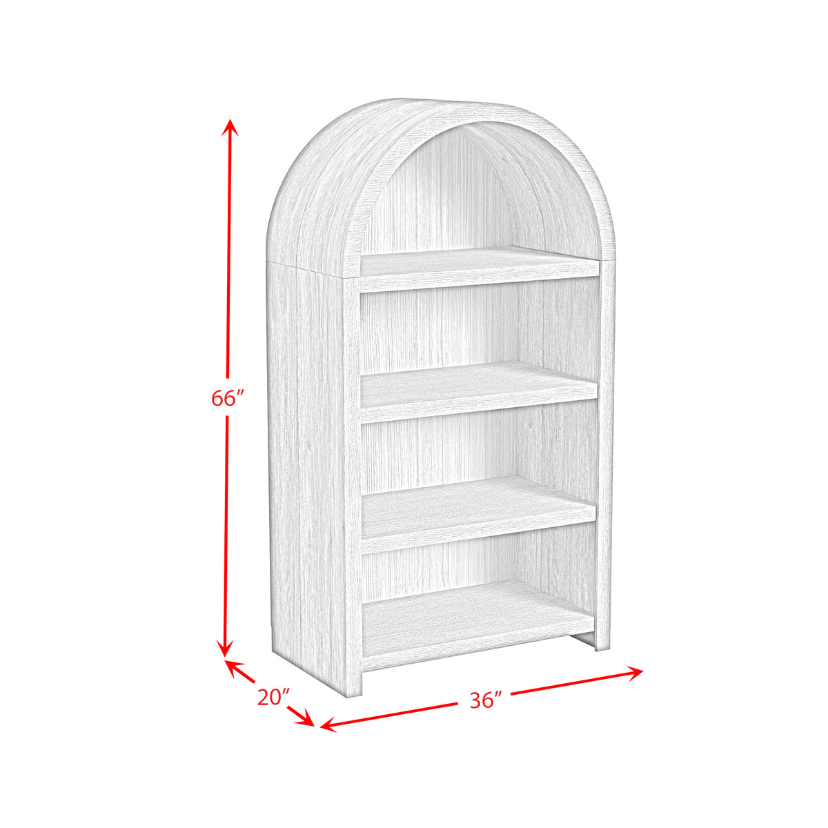 Ridgemont Open Bookcase in Black with Grain - Jack’s Furniture and More (Laredo, TX)