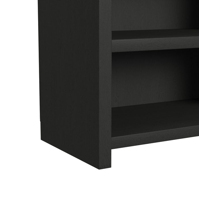 Ridgemont Open Bookcase in Black with Grain - Jack’s Furniture and More (Laredo, TX)