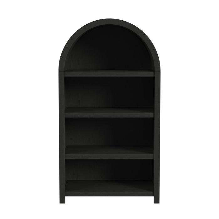 Ridgemont Open Bookcase in Black with Grain - Jack’s Furniture and More (Laredo, TX)