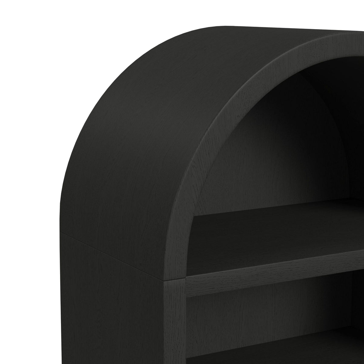 Ridgemont Open Bookcase in Black with Grain - Jack’s Furniture and More (Laredo, TX)