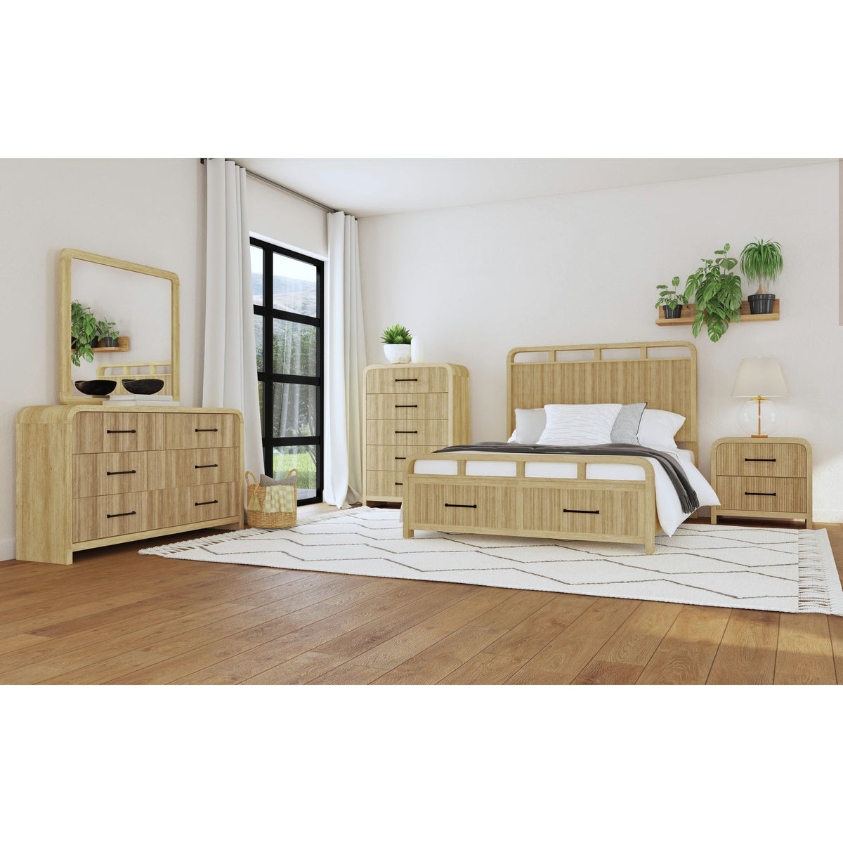 Ridgemont 2-Drawer Nightstand with USB in Natural - Jack’s Furniture and More (Laredo, TX)