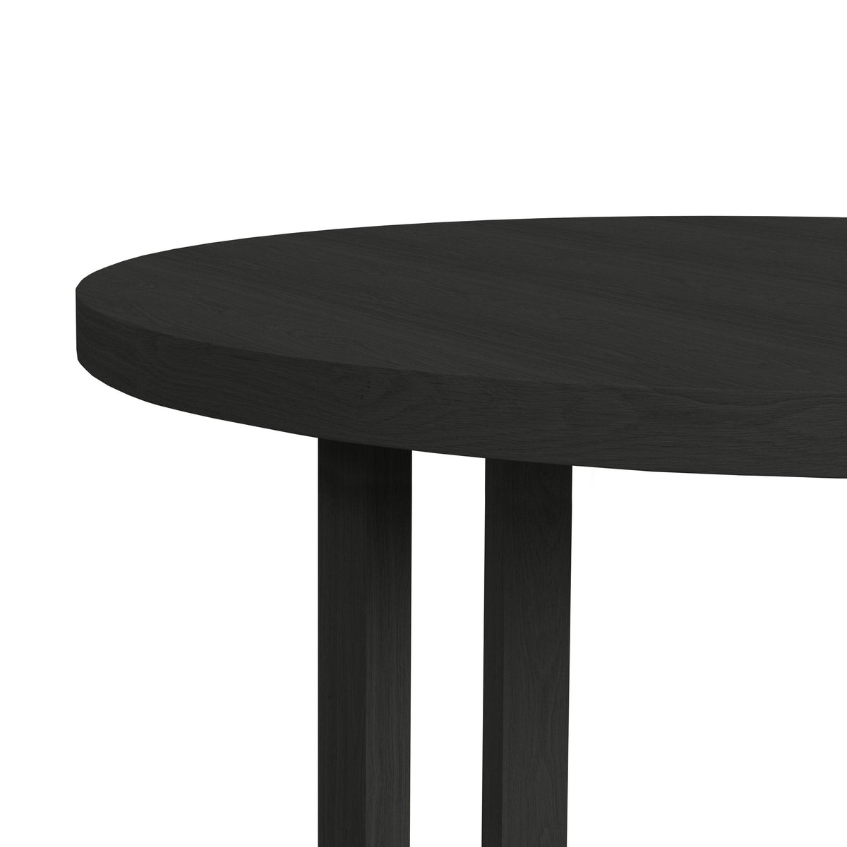 Ridgemont Round Dining Table in Black with Grain - Jack’s Furniture and More (Laredo, TX)