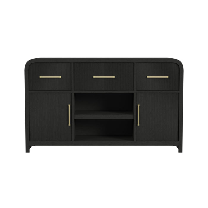 Ridgemont Server in Black with Grain - Jack’s Furniture and More (Laredo, TX)