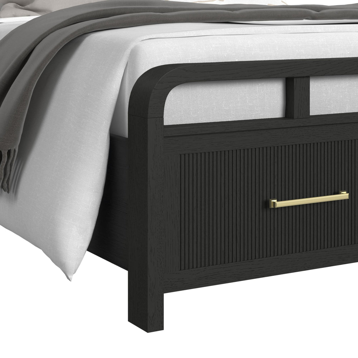 Ridgemont Storage Bedroom Set in Black with Grain - Jack’s Furniture and More (Laredo, TX)