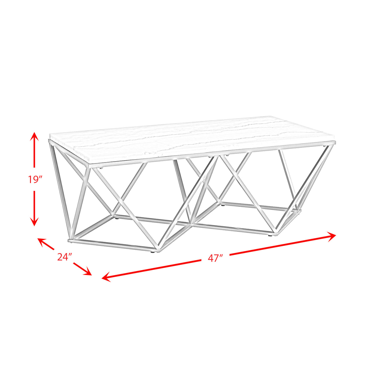 Riko Rectangular Coffee Table W/Gold Metal Leg - Jack’s Furniture and More (Laredo, TX)