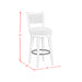 Rogen Rustic Swivel Bar Stool with Grey Fabric in Rustic White (2 Per Carton) - Jack’s Furniture and More (Laredo, TX)