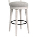 Rogen Rustic Swivel Bar Stool with Grey Fabric in Rustic White (2 Per Carton) - Jack’s Furniture and More (Laredo, TX)