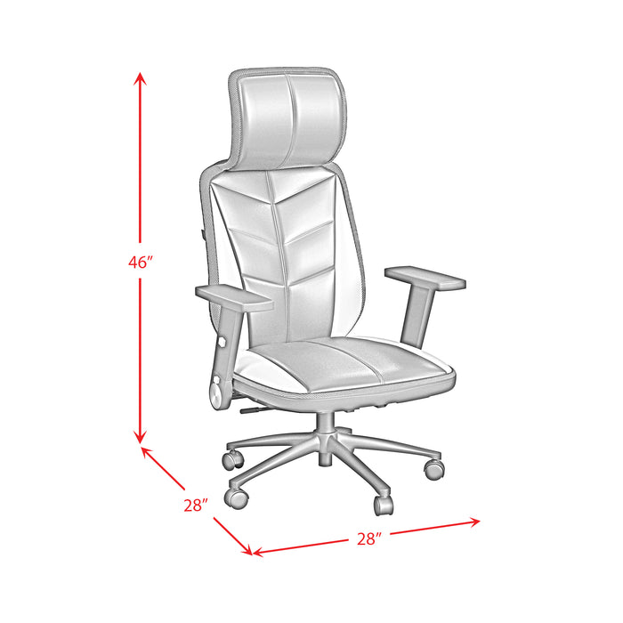 Rollins Gaming Chair with LED and Speaker in Black and Red - 3A Packing - Jack’s Furniture and More (Laredo, TX)