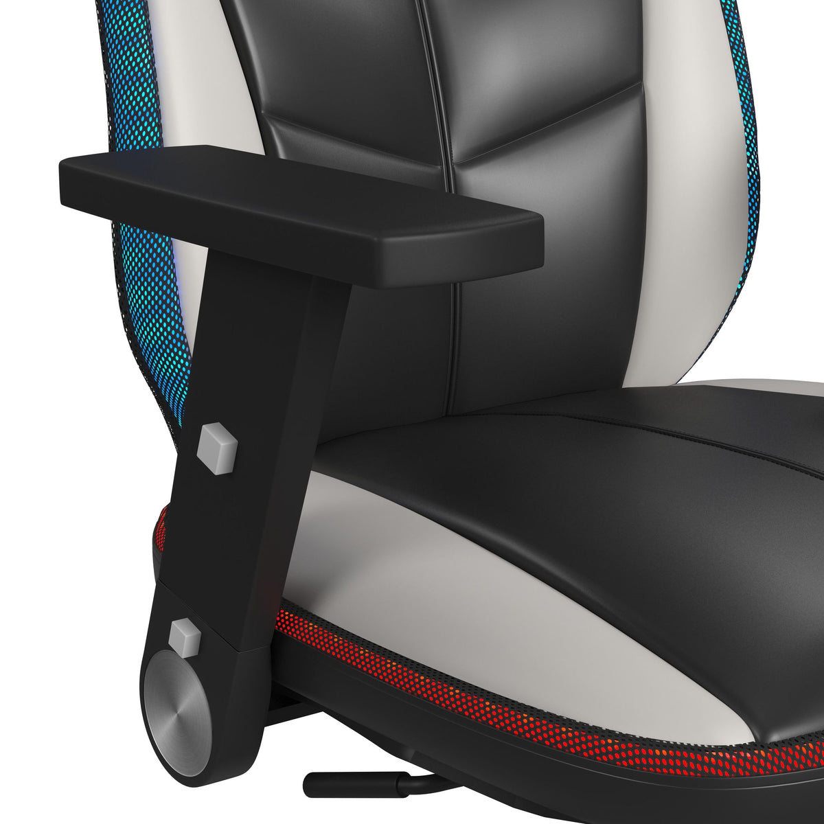 Rollins Gaming Chair with LED and Speaker in Black and Khaki - 3A Packing - Jack’s Furniture and More (Laredo, TX)