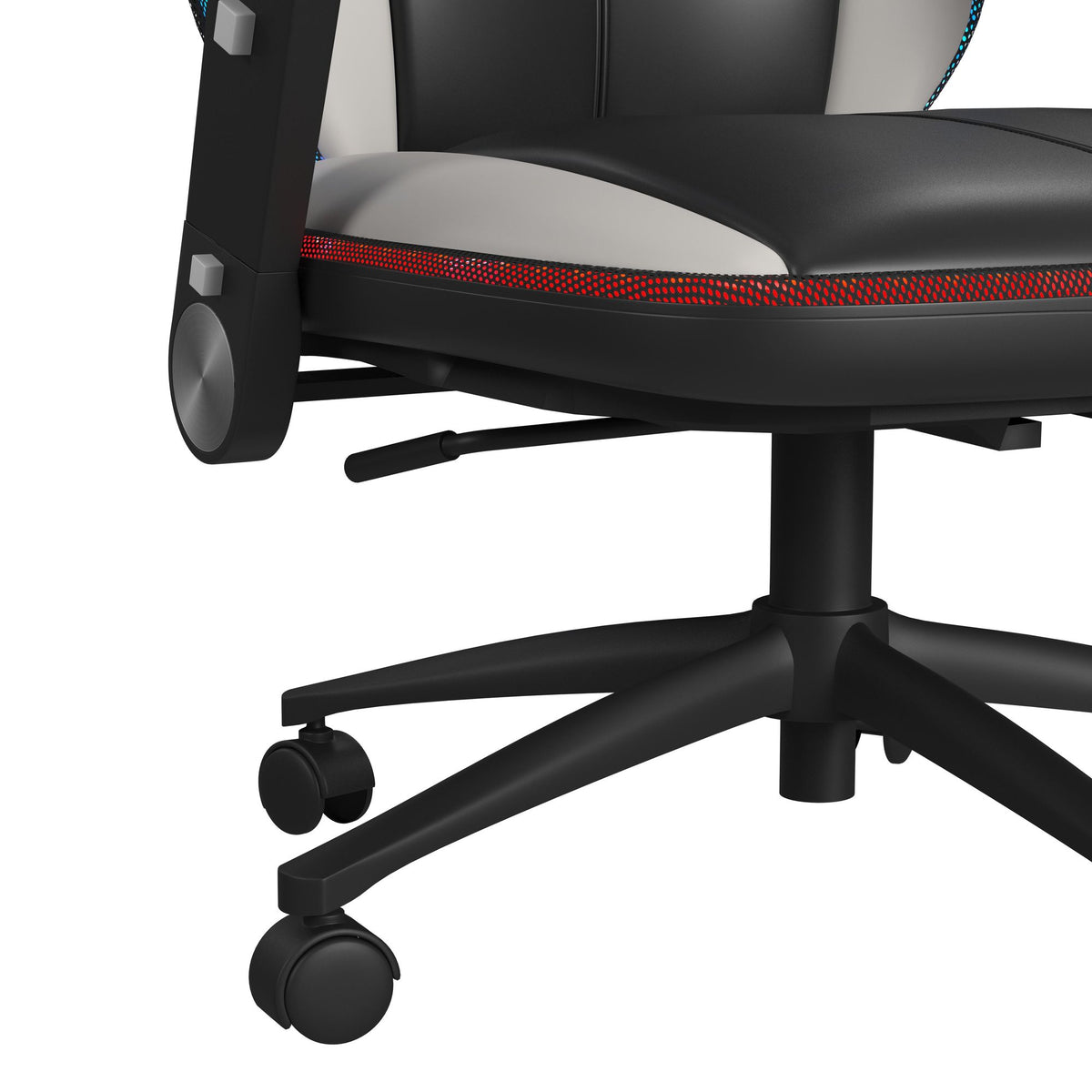Rollins Gaming Chair with LED and Speaker in Black and Khaki - 3A Packing - Jack’s Furniture and More (Laredo, TX)