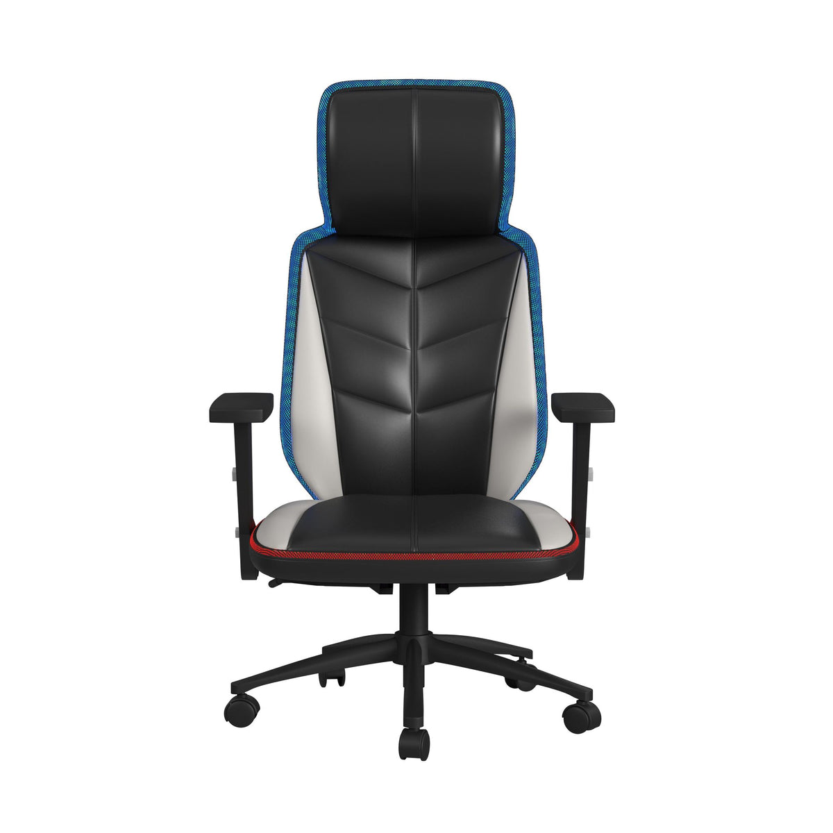 Rollins Gaming Chair with LED and Speaker in Black and Khaki - 3A Packing - Jack’s Furniture and More (Laredo, TX)