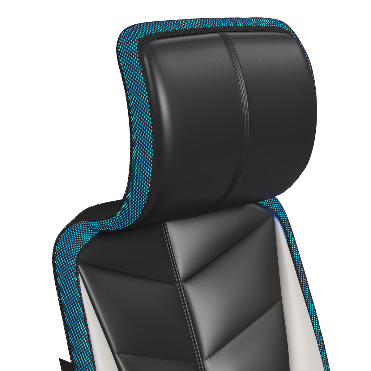 Rollins Gaming Chair with LED and Speaker in Black and Khaki - 3A Packing - Jack’s Furniture and More (Laredo, TX)
