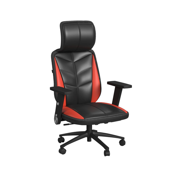 Rollins Gaming Chair with LED and Speaker in Black and Red - 3A Packing - Jack’s Furniture and More (Laredo, TX)