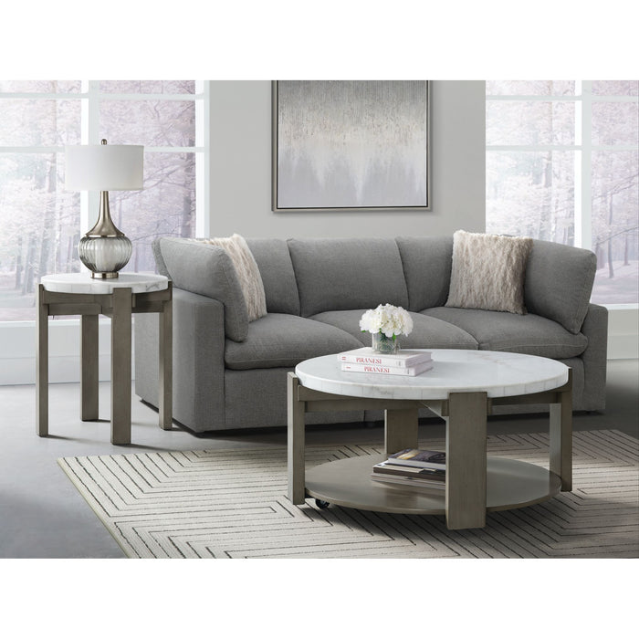 Rosamel Round Coffee Table in Ash Brown - Jack’s Furniture and More (Laredo, TX)