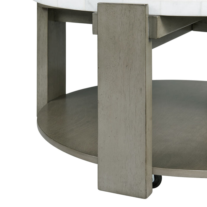 Rosamel Round Coffee Table in Ash Brown - Jack’s Furniture and More (Laredo, TX)