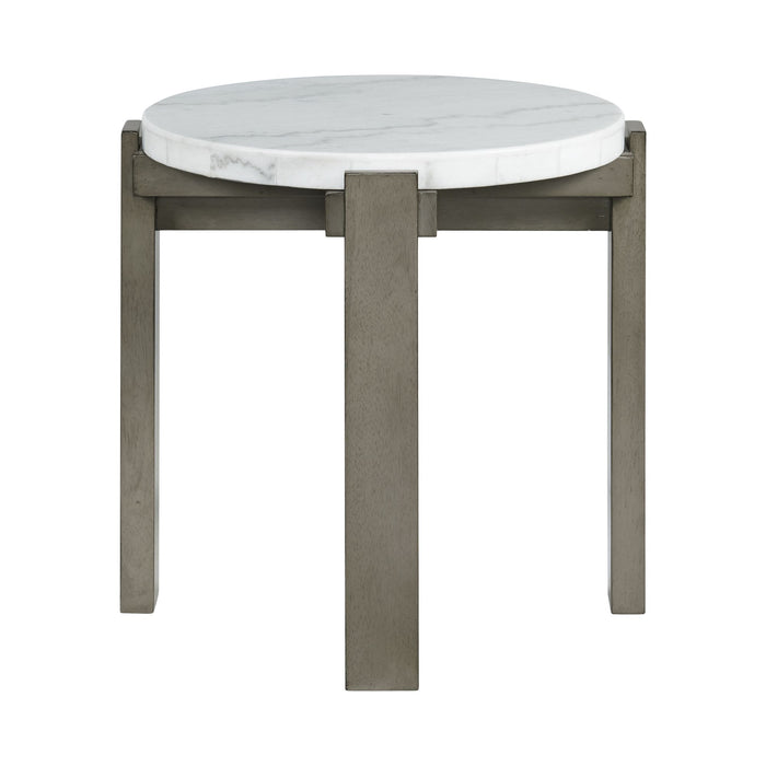Rosamel Round End Table in Ash Brown - Jack’s Furniture and More (Laredo, TX)