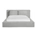 Rosebery UPH Bed with 2 Pillows in Light Grey Corduroy - Jack’s Furniture and More (Laredo, TX)