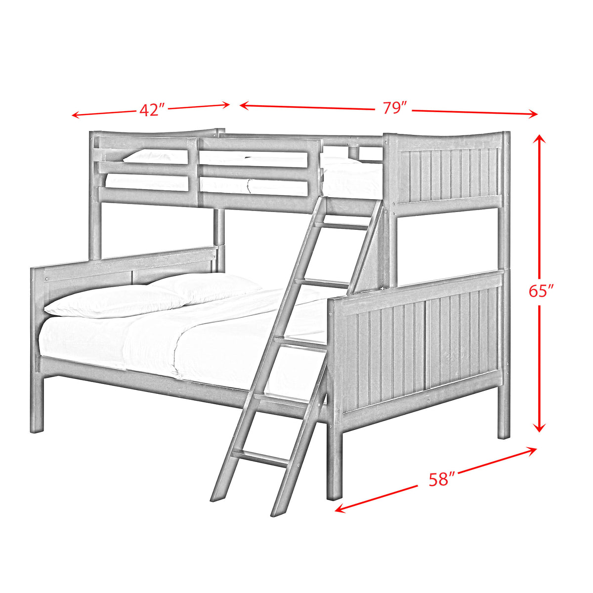 Sami Over Bunk White - Jack’s Furniture and More (Laredo, TX)
