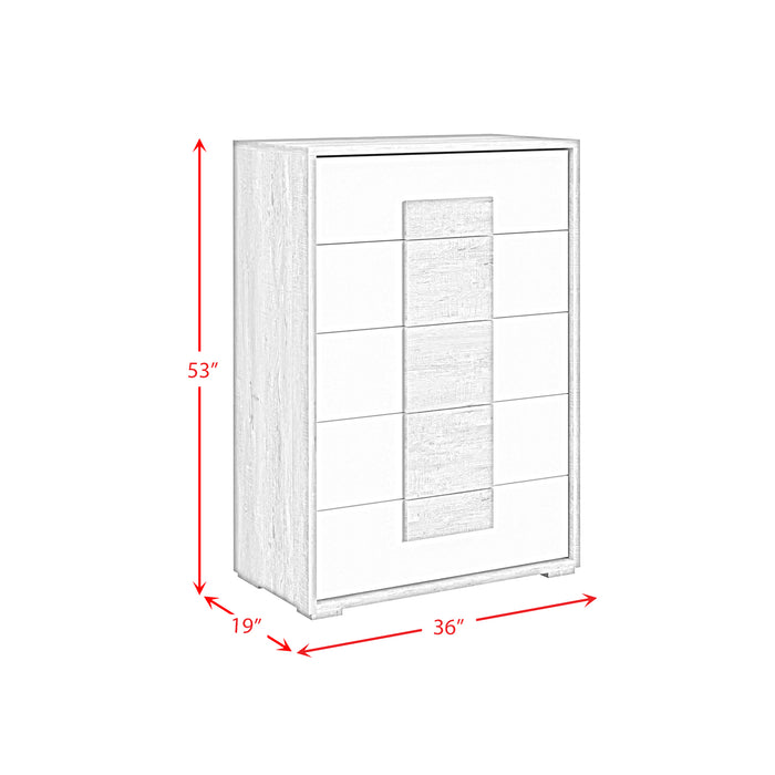 San Matteo 5-Drawer Chest in Dual Tone - Jack’s Furniture and More (Laredo, TX)
