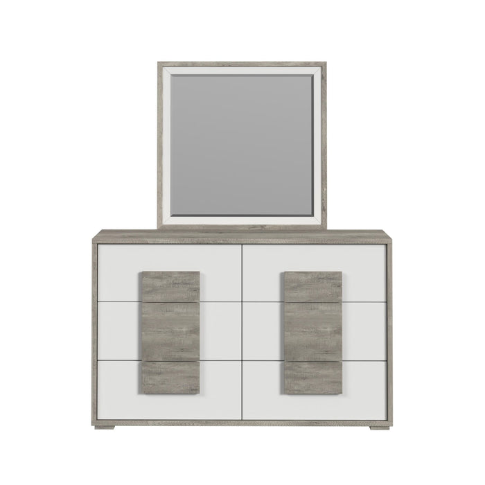 San Matteo Dresser and Mirror Set in Dual Tone - Jack’s Furniture and More (Laredo, TX)