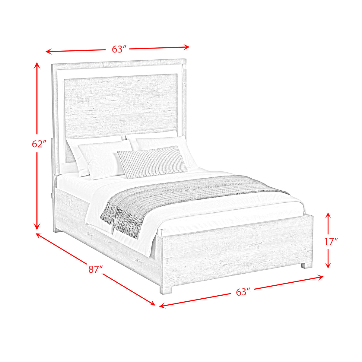 San Matteo Bedroom Set with LED