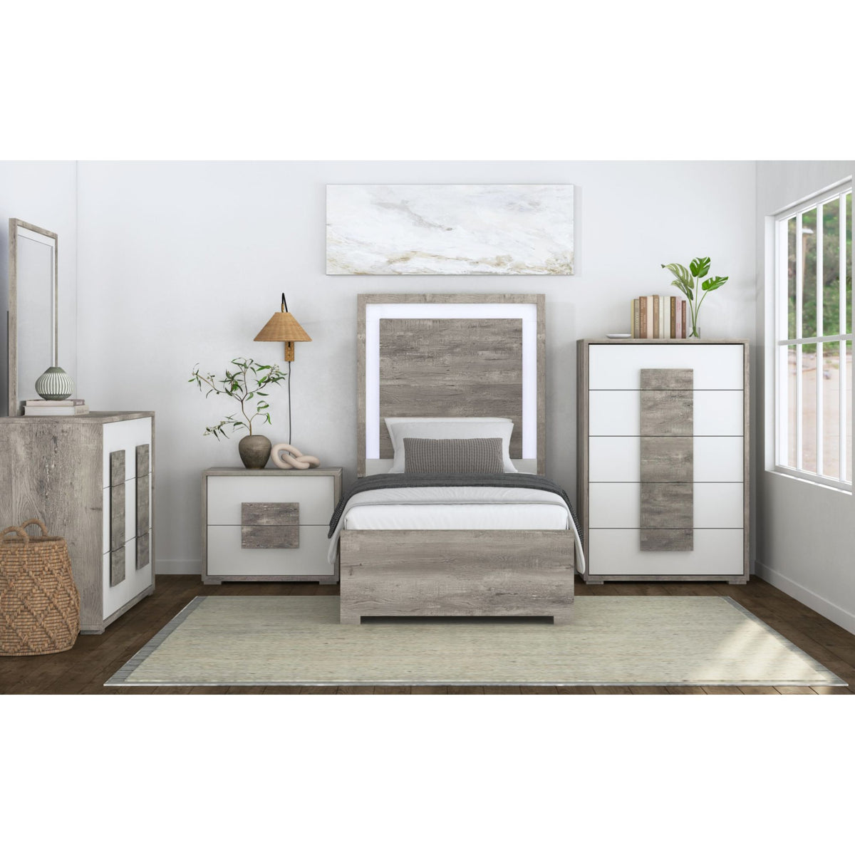 San Matteo Bedroom Set with LED