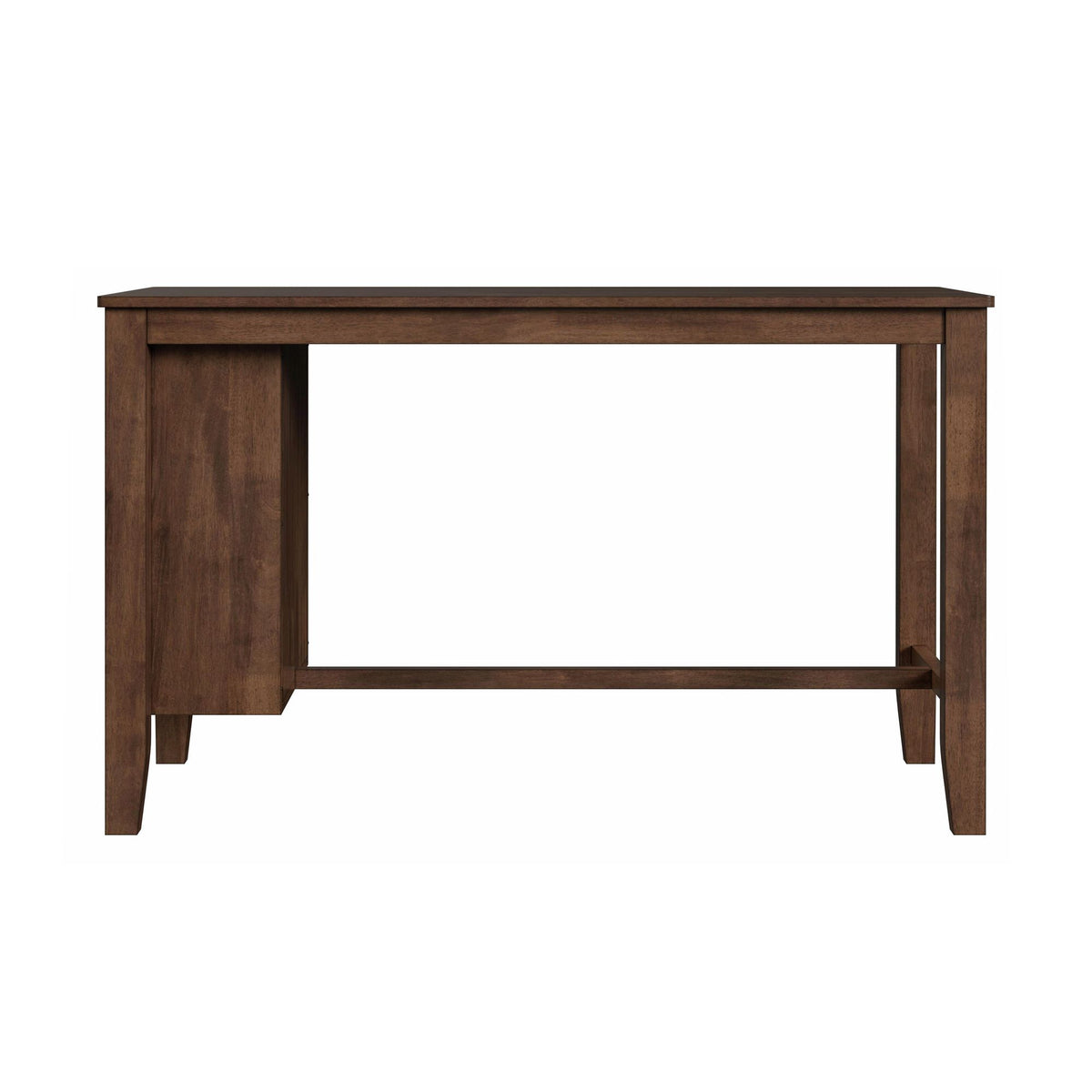 Santa Barbara Kitchen Island & 2 Counter Stools with Dark Grey Fabric in Walnut - Jack’s Furniture and More (Laredo, TX)