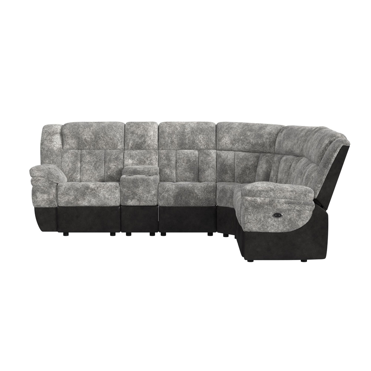 Santorini RHF Power Motion Recliner in Dillon/Shire Grey - Jack’s Furniture and More (Laredo, TX)