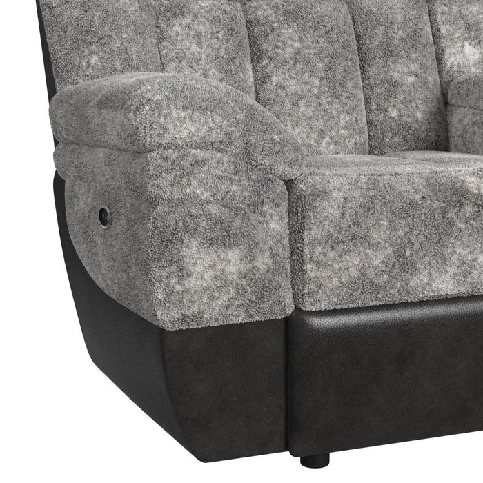 Santorini LHF Power Motion Recliner in Dillon/Shire Grey - Jack’s Furniture and More (Laredo, TX)