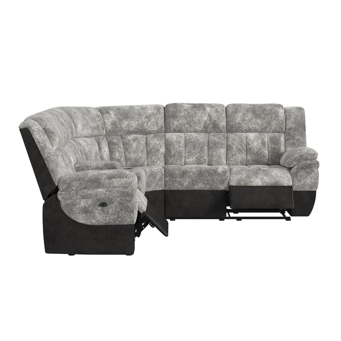 Santorini RHF Power Motion Recliner in Dillon/Shire Grey - Jack’s Furniture and More (Laredo, TX)
