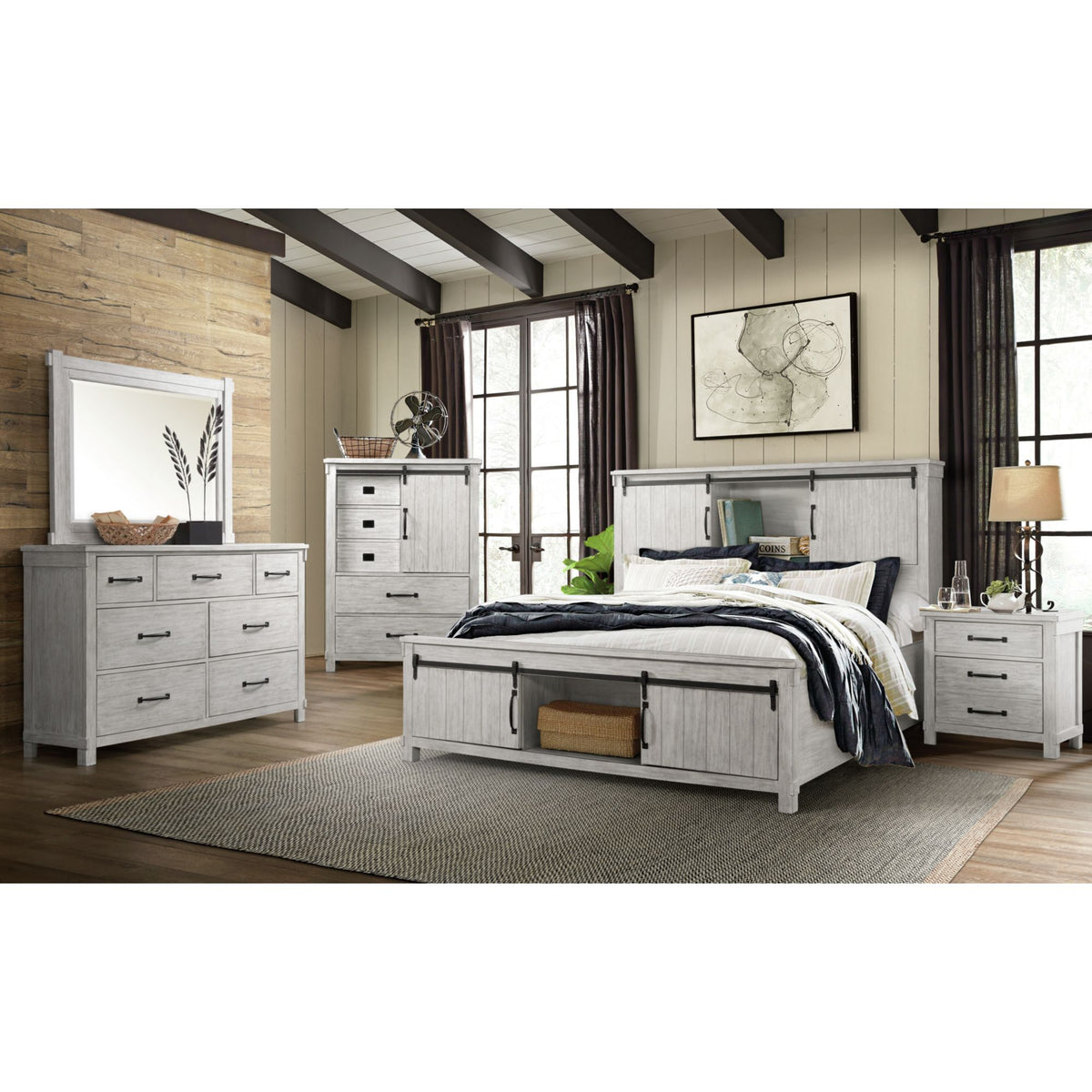 Scott Dresser & Mirror Set White Finish - Jack’s Furniture and More (Laredo, TX)