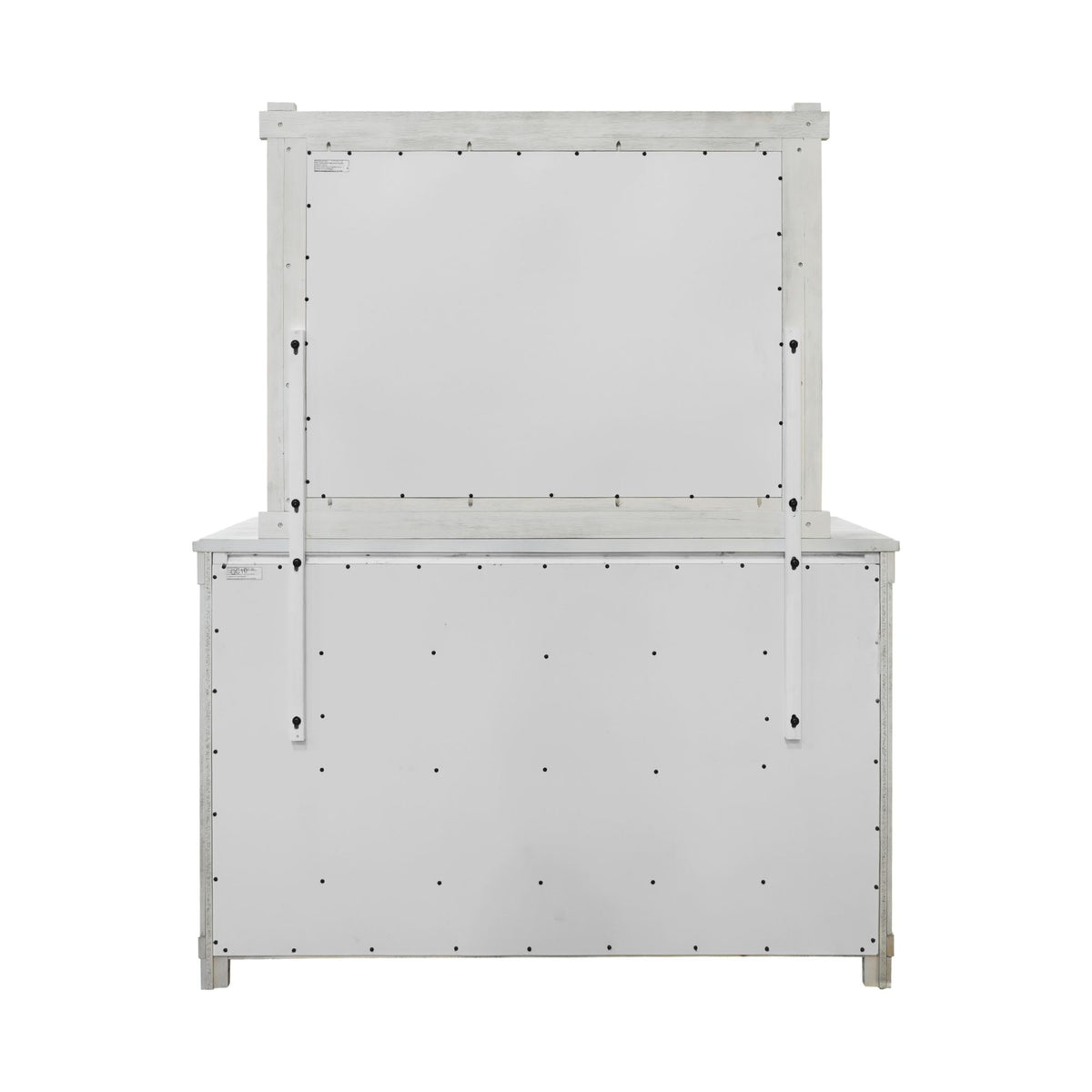 Scott Dresser & Mirror Set White Finish - Jack’s Furniture and More (Laredo, TX)