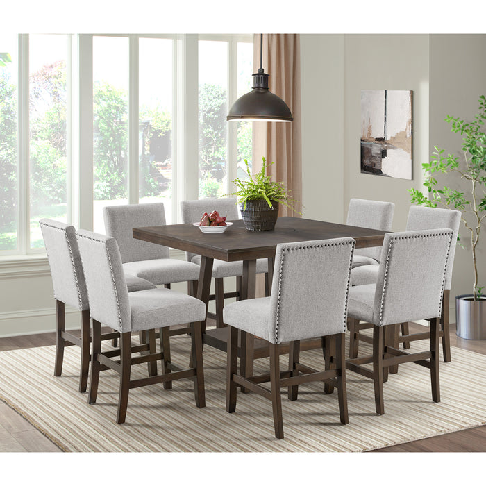 Seneca Counter Height Dining Set in Brown-Table and Four Chairs - Jack’s Furniture and More (Laredo, TX)