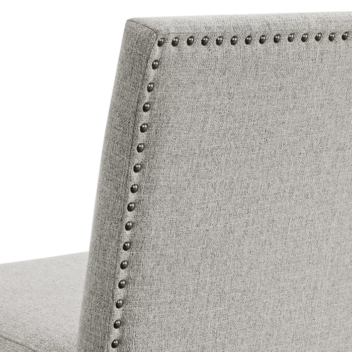 Seneca Counter 3PC Corner Bench with Grey Fabric in Brown - Jack’s Furniture and More (Laredo, TX)