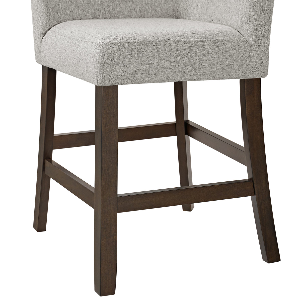 Seneca Counter 3PC Corner Bench with Grey Fabric in Brown - Jack’s Furniture and More (Laredo, TX)
