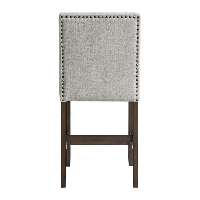 Seneca Counter Side Chair with Grey Fabric in Brown (2 Per Carton) - Jack’s Furniture and More (Laredo, TX)