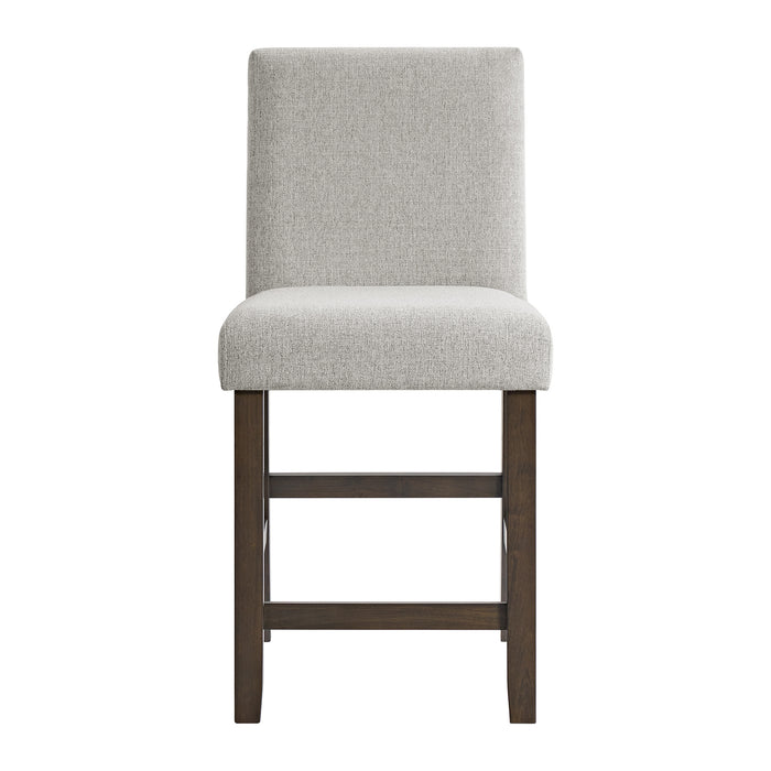 Seneca Counter Side Chair with Grey Fabric in Brown (2 Per Carton) - Jack’s Furniture and More (Laredo, TX)