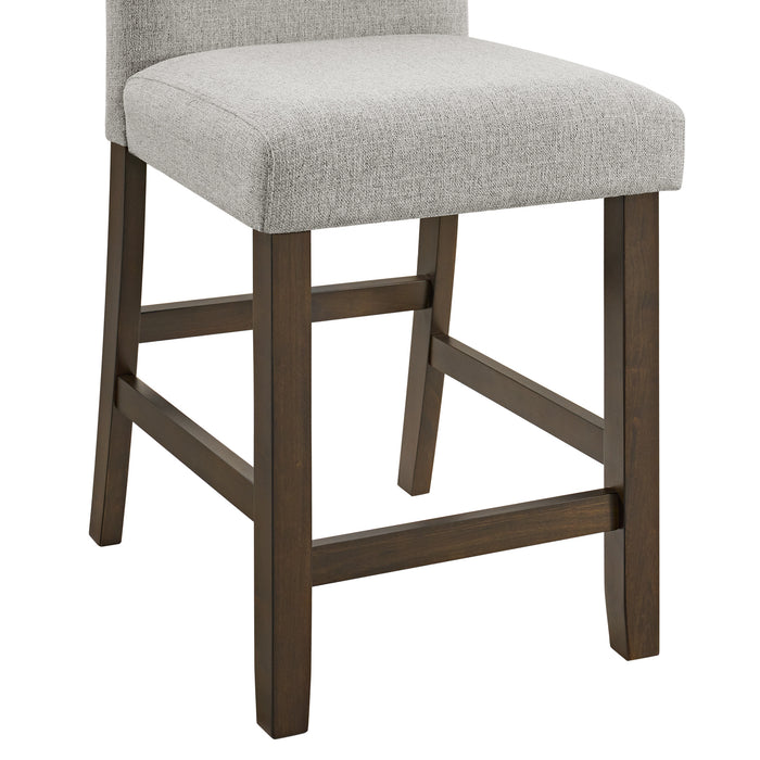 Seneca Counter Side Chair with Grey Fabric in Brown (2 Per Carton) - Jack’s Furniture and More (Laredo, TX)
