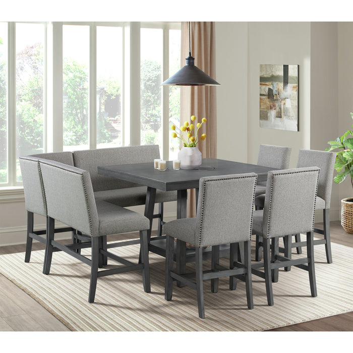 Seneca Counter Height Dining Set in Brown-Table and Four Chairs - Jack’s Furniture and More (Laredo, TX)
