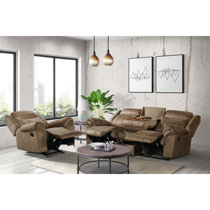 Sorrento 3PC Living Room Set in T101 Brown-Sofa, Loveseat & Recliner - Jack’s Furniture and More (Laredo, TX)